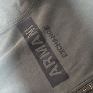 Armani Exchange Men's Green Logo Sweatshirt Jacket